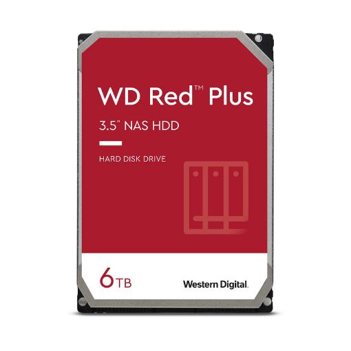 Obrázek WD RED PLUS NAS WD60EFPX 6TB SATAIII/600 256MB cache 180MB/s CMR