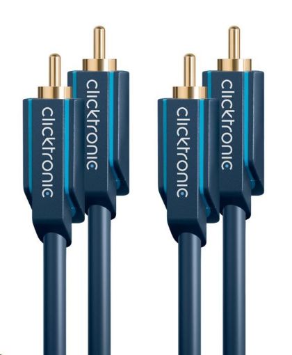 Obrázek ClickTronic HQ OFC kabel 2x Cinch - 2x Cinch RCA, M/M, 5m