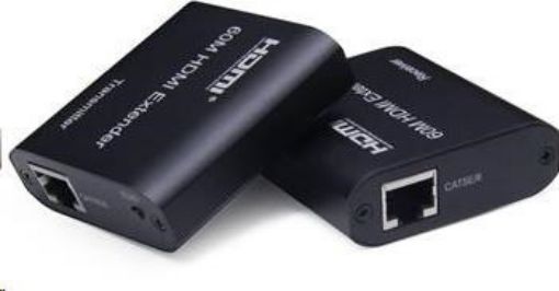 Obrázek PREMIUMCORD HDMI extender na 60m FULL HD 1080p přes jeden kabel Cat5e/6/6a/7, EDID nastavení