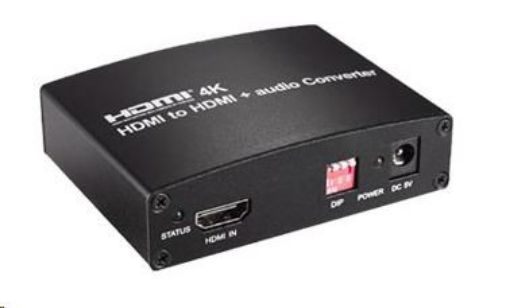 Obrázek PREMIUMCORD HDMI 4K Audio extraktor s oddělením audia na stereo jack, SPDIF Toslink, RCA