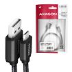 Obrázek AXAGON BUMM-AM20AB, HQ kabel Micro USB <-> USB-A, 2m, USB 2.0, 2.4A, ALU, oplet, černý