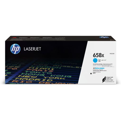 Obrázek HP 658X Cyan LaserJet Toner Cartridge (28,000 pages)