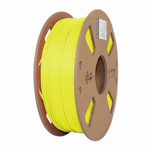 Obrázek GEMBIRD Tisková struna (filament) PLA, 1,75mm, 1kg, fluorescentní, žlutá