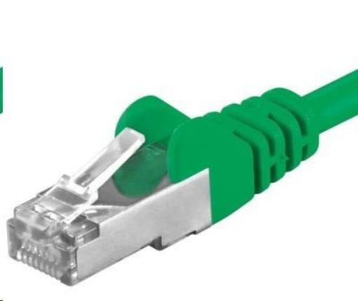 Obrázek PREMIUMCORD Patch kabel CAT6a S-FTP, RJ45-RJ45, AWG 26/7 1,5m zelená