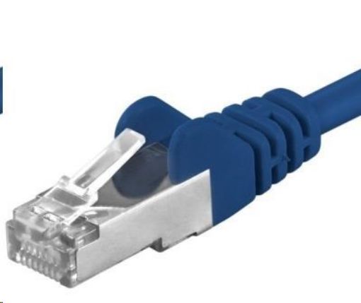 Obrázek PREMIUMCORD Patch kabel CAT6a S-FTP, RJ45-RJ45, AWG 26/7 0,5m modrá