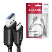 Obrázek AXAGON BUCM3-AM10AB, SPEED kabel USB-C <-> USB-A, 1m, USB 3.2 Gen 1, 3A, ALU, oplet, černý