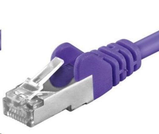 Obrázek PREMIUMCORD Patch kabel CAT6a S-FTP, RJ45-RJ45, AWG 26/7 1,5m fialová