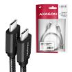 Obrázek AXAGON BUCM3-CM20AB, SPEED kabel USB-C <-> USB-C, 2m, USB 3.2 Gen 1, PD 60W 3A, ALU, oplet, černý