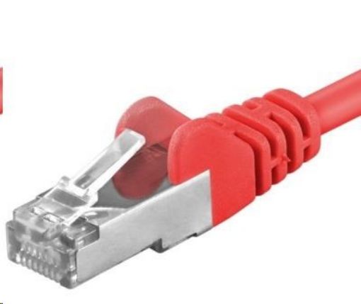 Obrázek PREMIUMCORD Patch kabel CAT6a S-FTP, RJ45-RJ45, AWG 26/7 0,25m červená