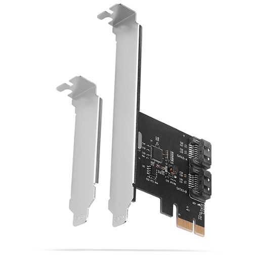 Obrázek AXAGON PCES-SA2N, PCIe řadič - 2x interní SATA 6G port, ASM1061, SP & LP