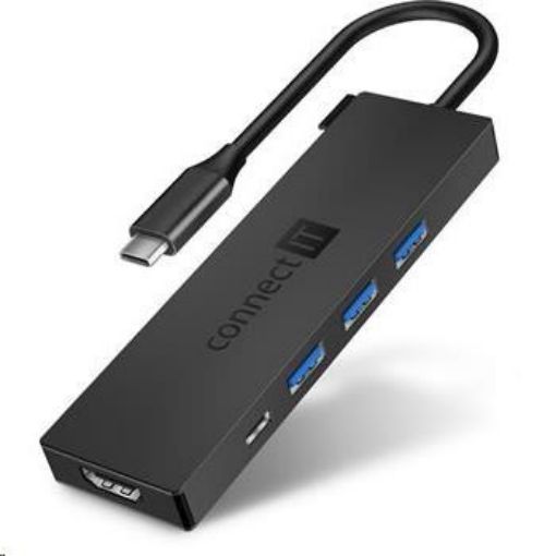 Obrázek CONNECT IT USB-C hub, 5v1 (USB-C,3xUSB-A,HDMI), externí, Antracitová