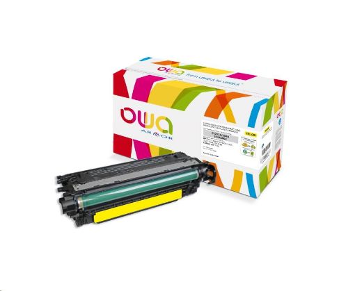 Obrázek OWA Armor toner pro HP Color Laserjet CP3525, 7000 Stran, CE252A, žlutá/yellow