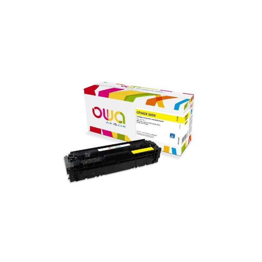 Obrázek OWA Armor toner pro HP Color LaserJet Pro M254, M280, M281,203X  Y,2500 str.,žlutá/yellow (CF542X Y)