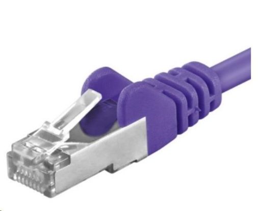 Obrázek PREMIUMCORD Patch kabel CAT6a S-FTP, RJ45-RJ45, AWG 26/7 0,5m fialová