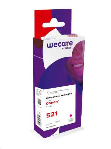 Obrázek WECARE ARMOR cartridge pro Canon IP3600, 4600, 4600X, MP540, 620, 630, 980 (CLi521M), červená/magenta, 10,5ml, 665 st