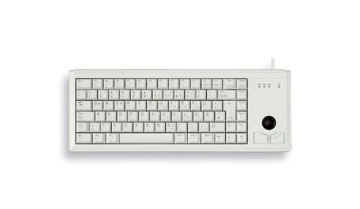 Obrázek CHERRY klávesnice G84-4400, trackball, ultralehká, PS/2, EU, šedá