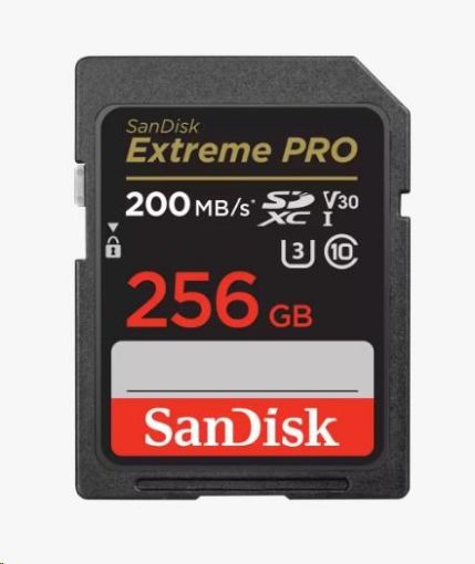 Obrázek SanDisk SDXC karta 256GB Extreme PRO (200 MB/s Class 10, UHS-I U3 V30)