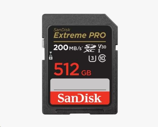 Obrázek SanDisk SDXC karta 512GB Extreme PRO (200 MB/s Class 10, UHS-I U3 V30)