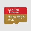 Obrázek SanDisk micro SDXC karta 64GB Extreme (170 MB/s Class 10, UHS-I U3 V30) + adaptér