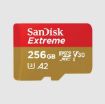 Obrázek SanDisk micro SDXC karta 256GB Extreme (190 MB/s Class 10, UHS-I U3 V30) + adaptér