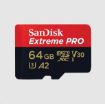 Obrázek SanDisk micro SDXC karta 64GB Extreme PRO (200 MB/s Class 10, UHS-I U3 V30) + adaptér