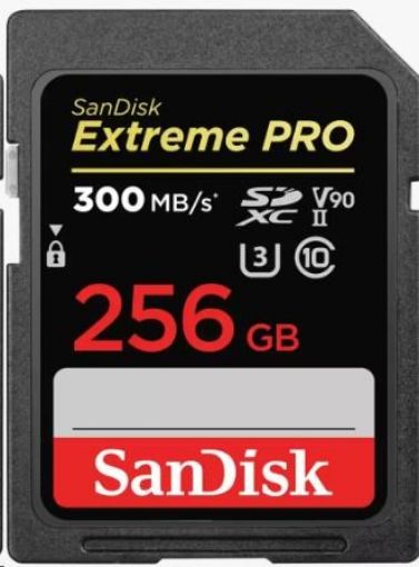 Obrázek SanDisk SDHC karta 256GB Extreme PRO (300 MB/s, Class 10, UHS-II U3 V90)