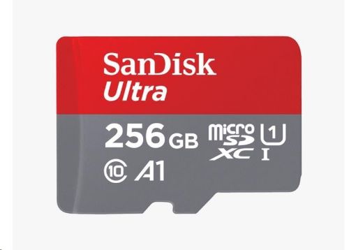 Obrázek SanDisk MicroSDXC karta 256GB Ultra (150 MB/s, A1 Class 10 UHS-I) + adaptér