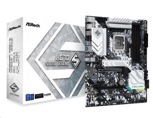 Obrázek ASRock MB Sc LGA1700 H670 STEEL LEGEND, Intel H670, 4xDDR4, 1xDP, 1xHDMI