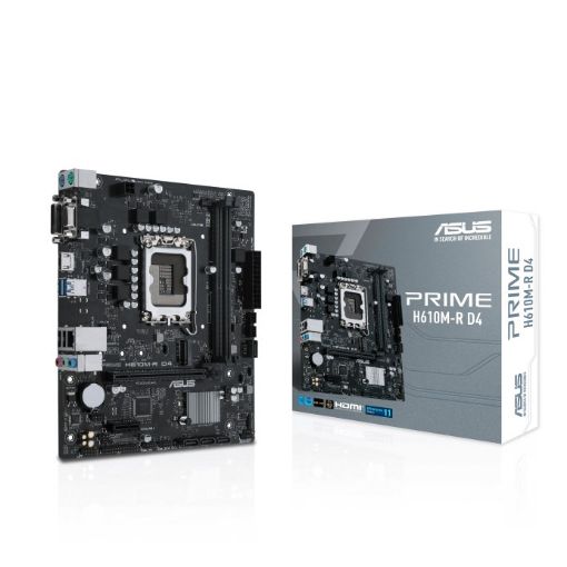 Obrázek ASUS MB Sc LGA1700 PRIME H610M-R D4-SI, Intel H610, 2xDDR4, 1xHDMI, 1xDVI, 1xVGA, mATX