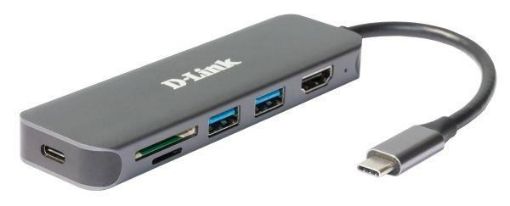 Obrázek D-Link DUB-2327 USB-C Hub with HDMI and SD/microSD Card Reader, 2x USB3.0, mini docking station