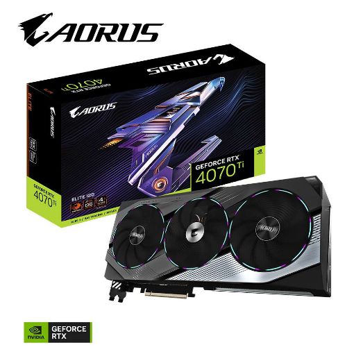 Obrázek GIGABYTE VGA NVIDIA GeForce RTX 4070 Ti AORUS ELITE 12G, 12G GDDR6X, 3xDP, 1xHDMI