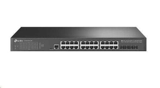 Obrázek TP-Link OMADA JetStream switch pro připojení k UPS TL-SG3428X-UPS (24xGbE, 4xSFP+, 2xconsole, fanless)