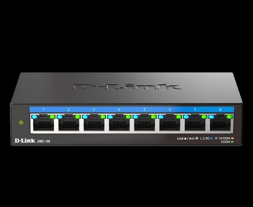 Obrázek D-Link DMS-108/E 8-Port Multi-Gigabit Unmanaged Switch