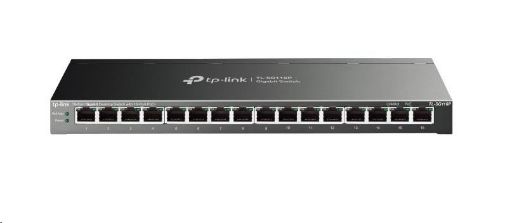 Obrázek TP-Link switch TL-SG116P (16xGbE, 16xPoE+, 120W, fanless)