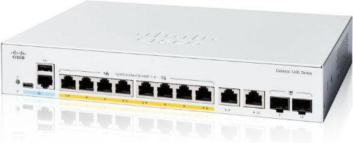 Obrázek Cisco Catalyst switch C1200-8P-E-2G (8xGbE,2xGbE/SFP combo,8xPoE+,67W,fanless)