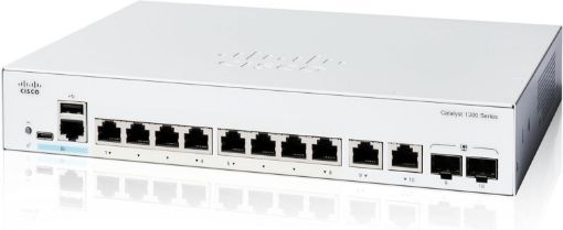 Obrázek Cisco Catalyst switch C1300-8T-E-2G (8xGbE,2xGbE/SFP combo,fanless)