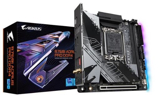 Obrázek GIGABYTE MB Sc LGA1700 B760I AORUS PRO DDR4, Intel B760, 2xDDR4, 1xDP, 1xHDMI, WI-FI, mini-ITX