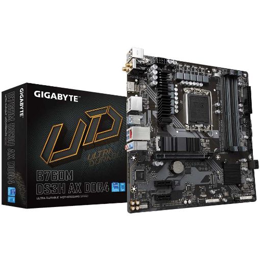 Obrázek GIGABYTE MB Sc LGA1700 B760M DS3H AX DDR4, Intel B760, 4xDDR4, 2xDP, 1xHDMI, WI-FI, mATX