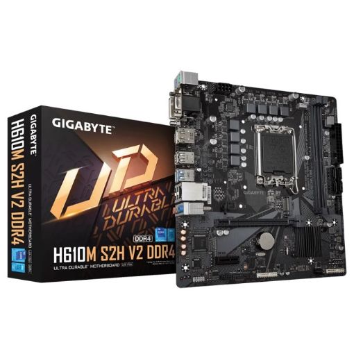 Obrázek GIGABYTE MB Sc LGA1700 H610M S2H V2 DDR4, Intel H610, 2xDDR4, 1xDP, 1xHDMI, 1xDVI, 1xVGA, mATX