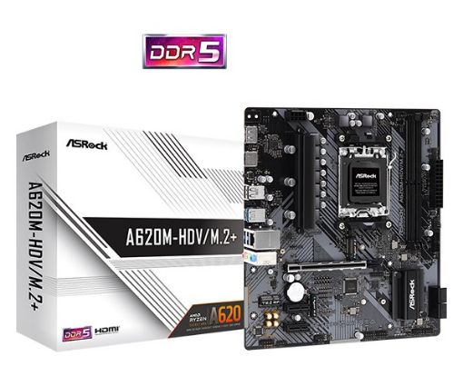 Obrázek ASRock MB Sc AM5 A620M-HDV/M.2+, AMD A620, 2xDDR5, HDMI, DP