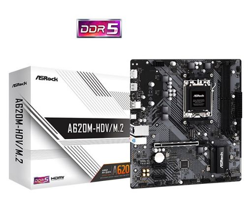 Obrázek ASRock MB Sc AM5 A620M-HDV/M.2, AMD A620, 2xDDR5, HDMI, DP