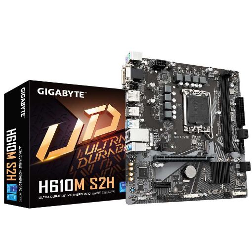 Obrázek GIGABYTE MB Sc LGA1700 H610M S2H, Intel H610, 2xDDR5, 1xDP, 1xHDMI, 1xDVI, 1xVGA, mATX