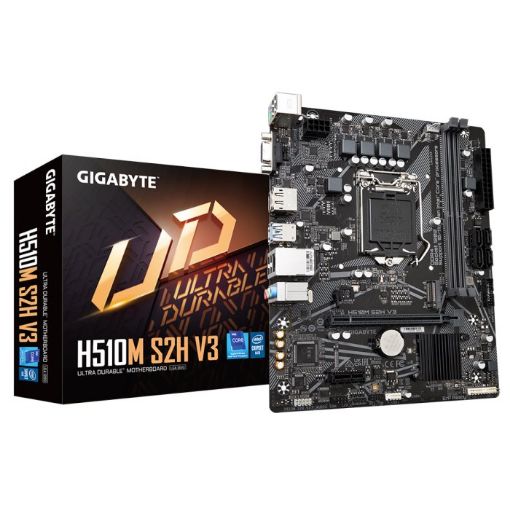 Obrázek GIGABYTE MB Sc LGA1200 H510M S2H V3, Intel H470, 2xDDR4, 1xDP, 1xHDMI, 1xVGA, mATX