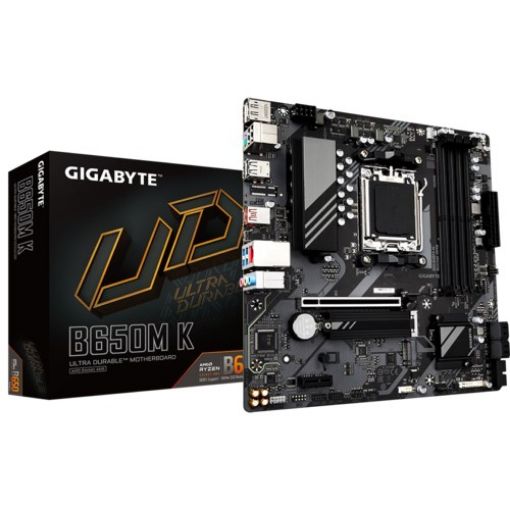 Obrázek GIGABYTE MB Sc AM5 B650M K, AMD B650, 4xDDR5, 1xDP, 1xHDMI, mATX