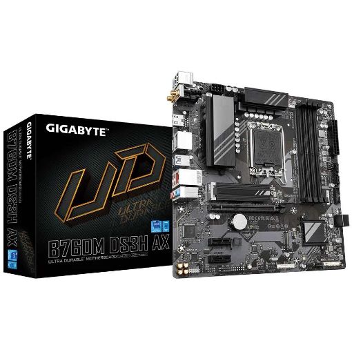 Obrázek GIGABYTE MB Sc LGA1700 B760M DS3H AX, Intel B760, 4xDDR5, 2xDP, 1xHDMI, WI-FI, mATX