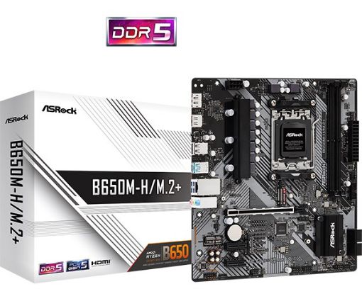 Obrázek ASRock MB Sc AM5 B650M-H/M.2+, AMD B650, 2xDDR5, 1xDP, 1xHDMI, mATX