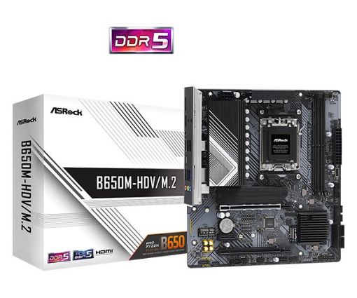 Obrázek ASRock MB Sc AM5 B650M-HDV/M.2, AMD B650, 2xDDR5, 1xDP, 1xHDMI, mATX