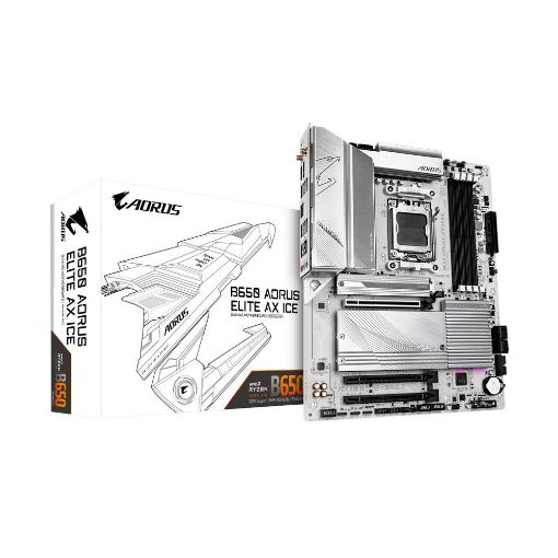 Obrázek GIGABYTE MB Sc AM5 B650 A ELITE AX ICE, AMD B650, 4xDDR5, 1xDP, 1xHDMI, WiFi