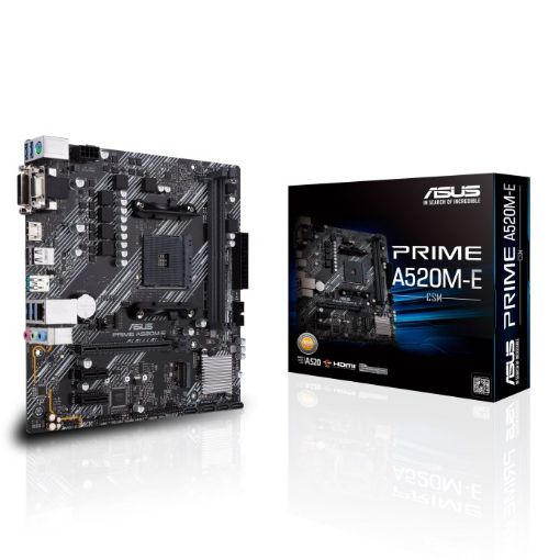 Obrázek ASUS MB Sc AM4 PRIME A520M-E/CSM, AMD A520, 2xDDR4, 1xHDMI, 1xDVI, 1xVGA, mATX