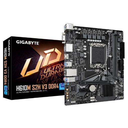 Obrázek GIGABYTE MB Sc LGA1700 H610M S2H V3 DDR4, Intel H610, 2xDDR4, 2xDP, 1xHDMI, 1xVGA, mATX